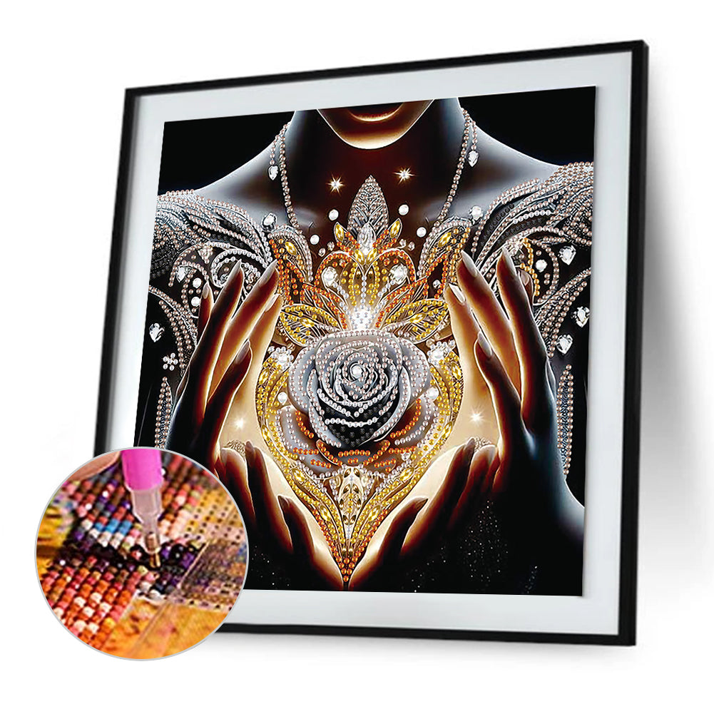 Dream Rose - Special Shaped Drill Diamond Painting 30*30CM