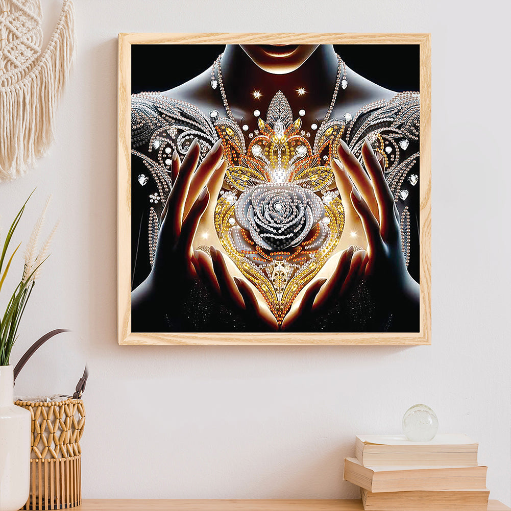 Dream Rose - Special Shaped Drill Diamond Painting 30*30CM
