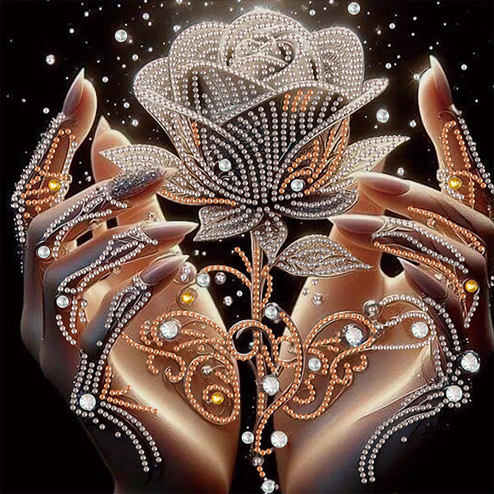 Dream Rose - Special Shaped Drill Diamond Painting 30*30CM