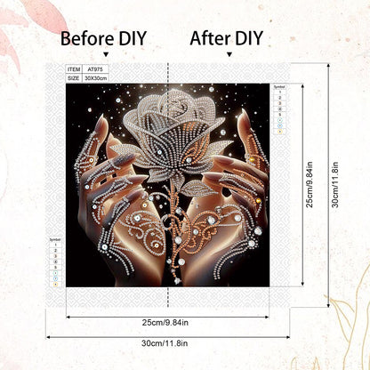 Dream Rose - Special Shaped Drill Diamond Painting 30*30CM