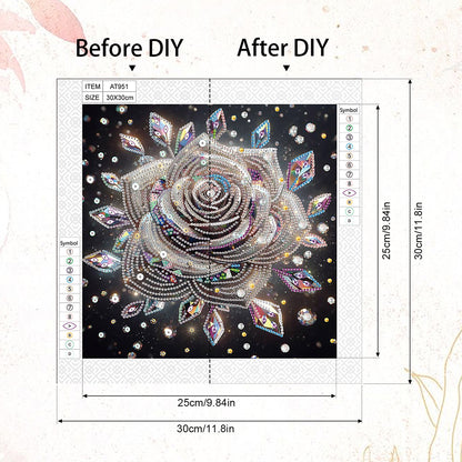 Dream Rose - Special Shaped Drill Diamond Painting 30*30CM