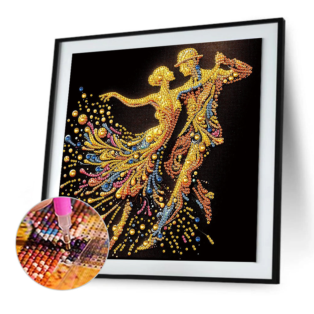 Elegant Dancing Woman - Special Shaped Drill Diamond Painting 30*30CM