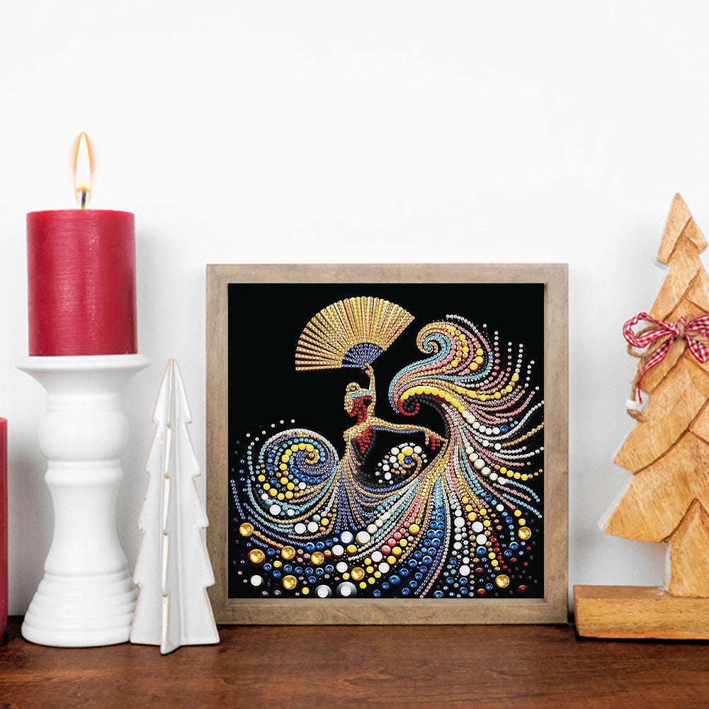 Elegant Dancing Woman - Special Shaped Drill Diamond Painting 30*30CM