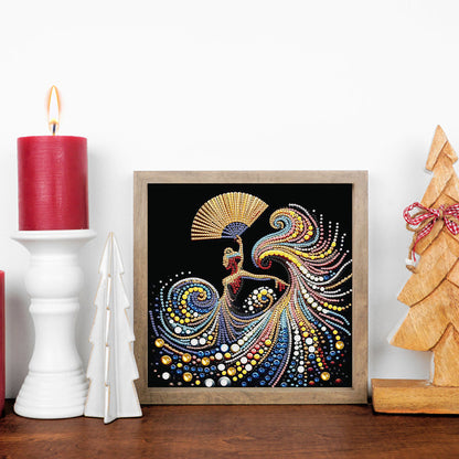 Elegant Dancing Woman - Special Shaped Drill Diamond Painting 30*30CM