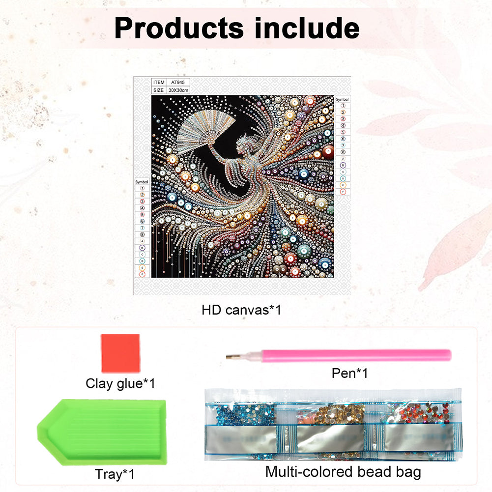 Elegant Dancing Woman - Special Shaped Drill Diamond Painting 30*30CM