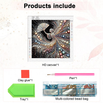 Elegant Dancing Woman - Special Shaped Drill Diamond Painting 30*30CM