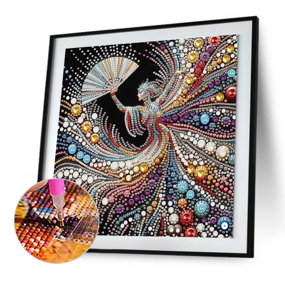 Elegant Dancing Woman - Special Shaped Drill Diamond Painting 30*30CM