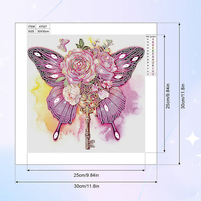 Butterfly - Special Shaped Drill Diamond Painting 30*30CM