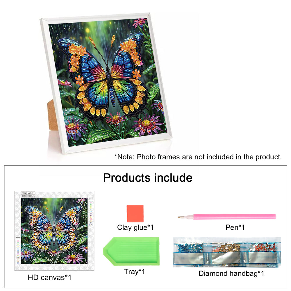 Butterfly - Special Shaped Drill Diamond Painting 30*30CM