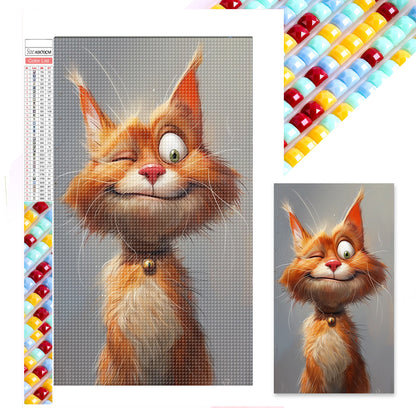 Blinking Cat - Full Square Drill Diamond Painting 40*70CM