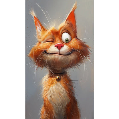 Blinking Cat - Full Square Drill Diamond Painting 40*70CM