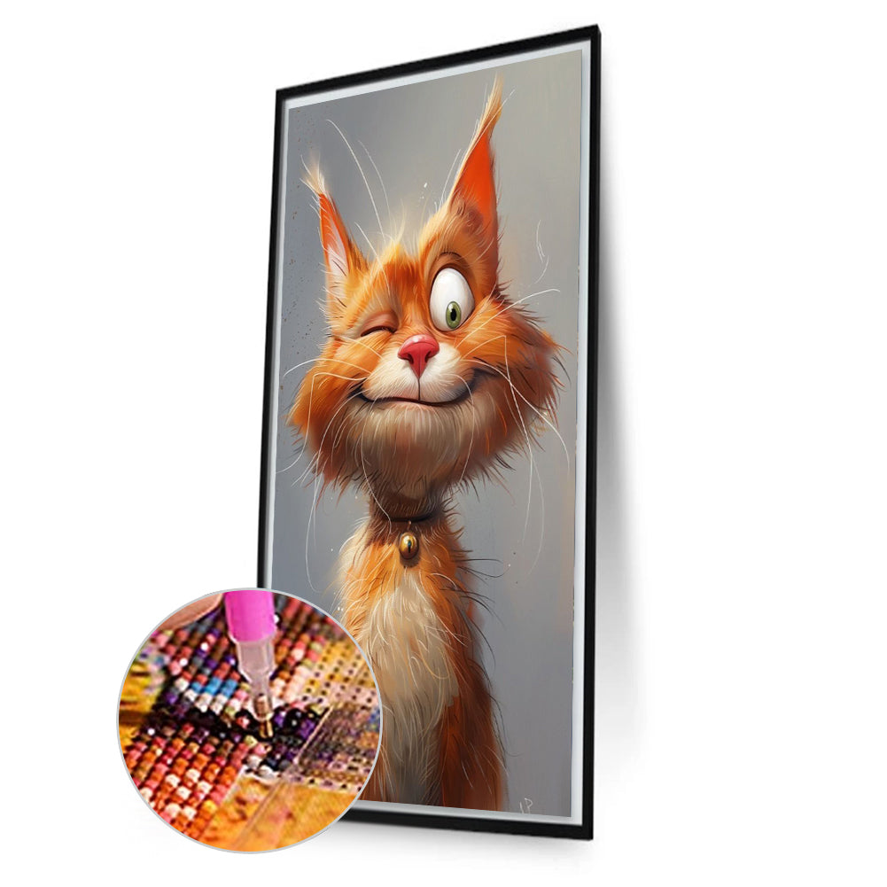 Blinking Cat - Full Square Drill Diamond Painting 40*70CM