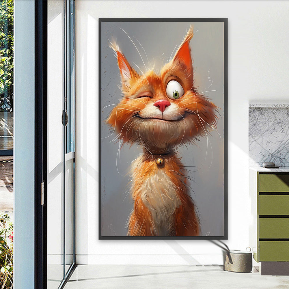 Blinking Cat - Full Square Drill Diamond Painting 40*70CM