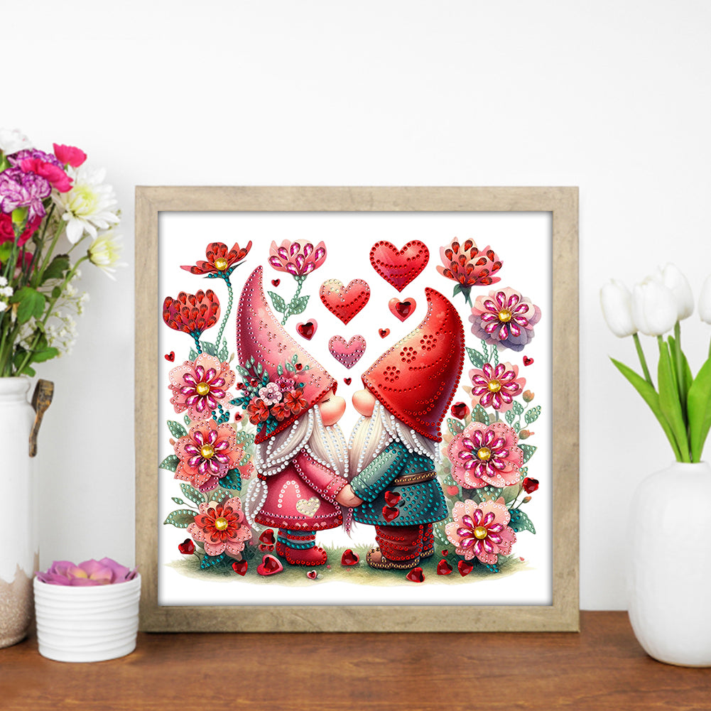Love Gnome - Special Shaped Drill Diamond Painting 30*30CM