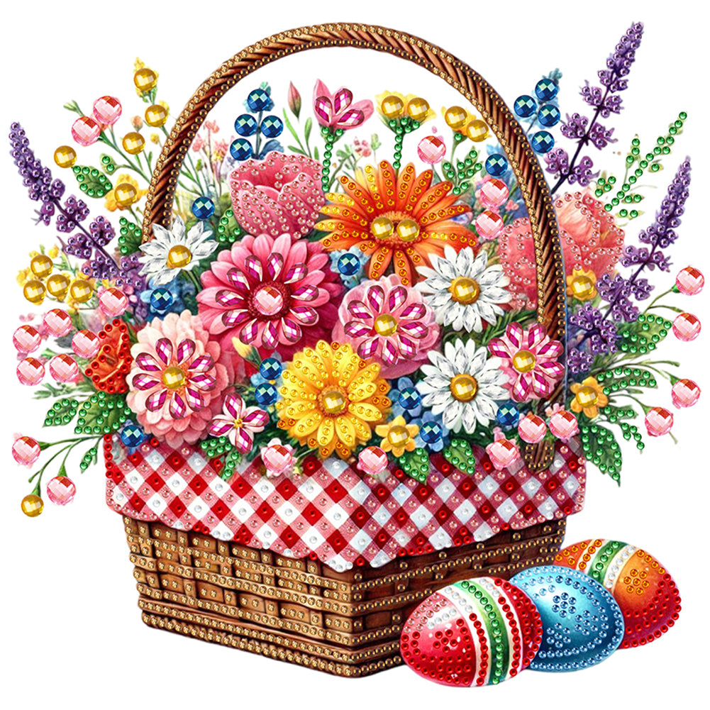 Easter Flower Basket - Special Shaped Drill Diamond Painting 30*30CM
