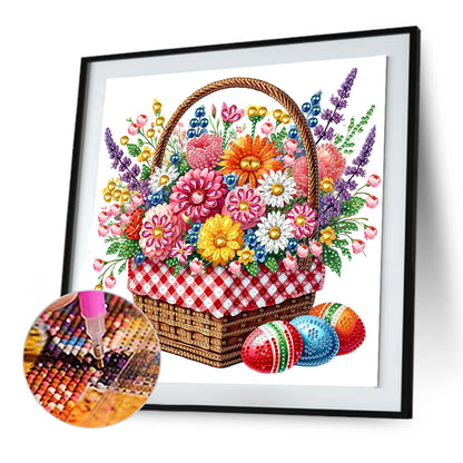 Easter Flower Basket - Special Shaped Drill Diamond Painting 30*30CM