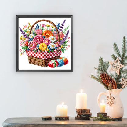 Easter Flower Basket - Special Shaped Drill Diamond Painting 30*30CM