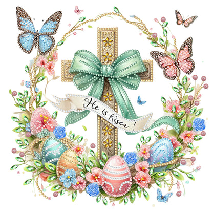 Easter Cross - Special Shaped Drill Diamond Painting 30*30CM