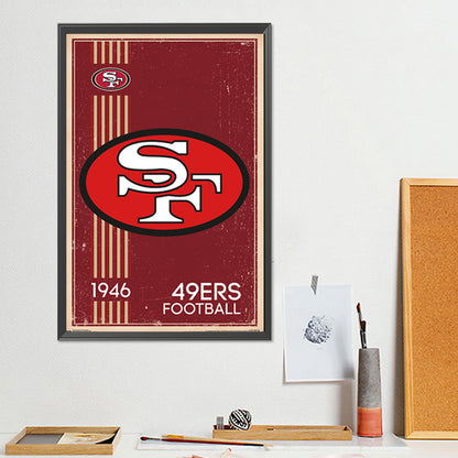 San Francisco 49Ers Olive - Full Round Drill Diamond Painting 30*45CM