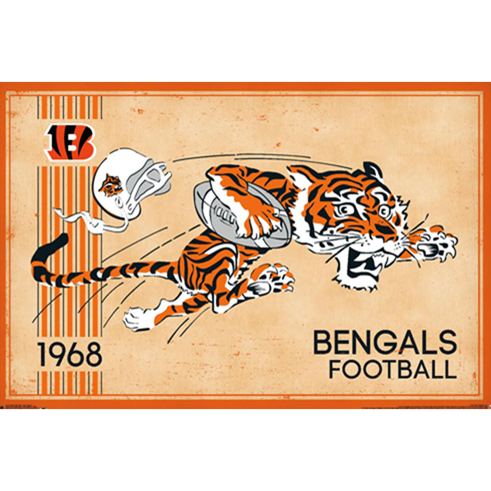 Cincinnati Bengals Olive - Full Round Drill Diamond Painting 45*30CM