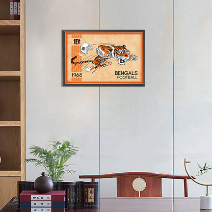 Cincinnati Bengals Olive - Full Round Drill Diamond Painting 45*30CM