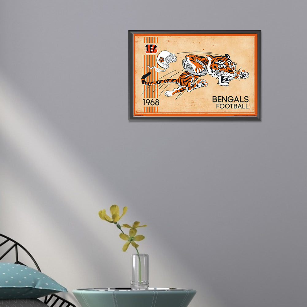 Cincinnati Bengals Olive - Full Round Drill Diamond Painting 45*30CM