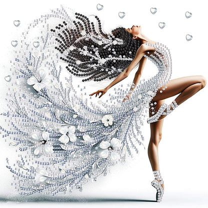 Woman With A Beautiful Skirt - Special Shaped Drill Diamond Painting 30*30CM