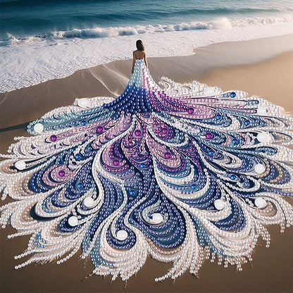 Woman With A Beautiful Skirt - Special Shaped Drill Diamond Painting 30*30CM