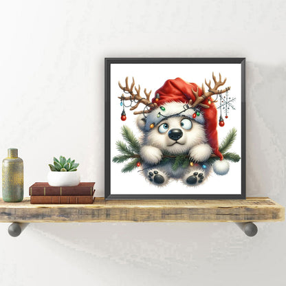 Winter Bear - Full Round Drill Diamond Painting 30*30CM
