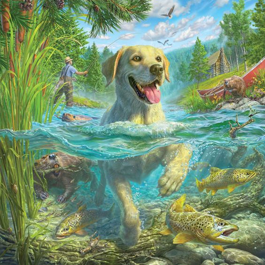 Puppy - Full Round Drill Diamond Painting 40*40CM