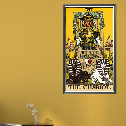 Classic Waiter Tarot Chariot - Full AB Round Drill Diamond Painting 40*70CM