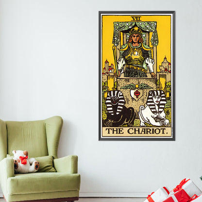 Classic Waiter Tarot Chariot - Full AB Round Drill Diamond Painting 40*70CM
