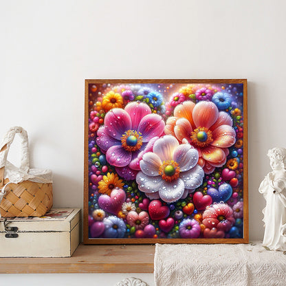 Flower - Full Round Drill Diamond Painting 40*40CM