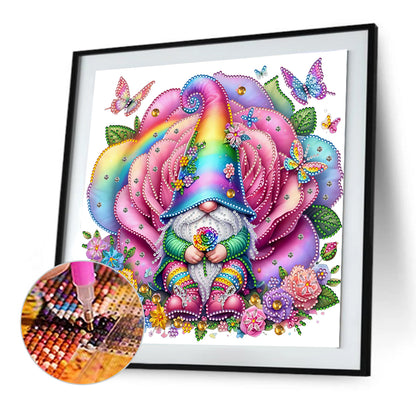 Gnome Rose - Special Shaped Drill Diamond Painting 30*30CM
