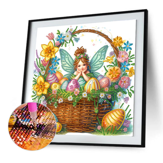 Easter Flower Basket - Special Shaped Drill Diamond Painting 30*30CM