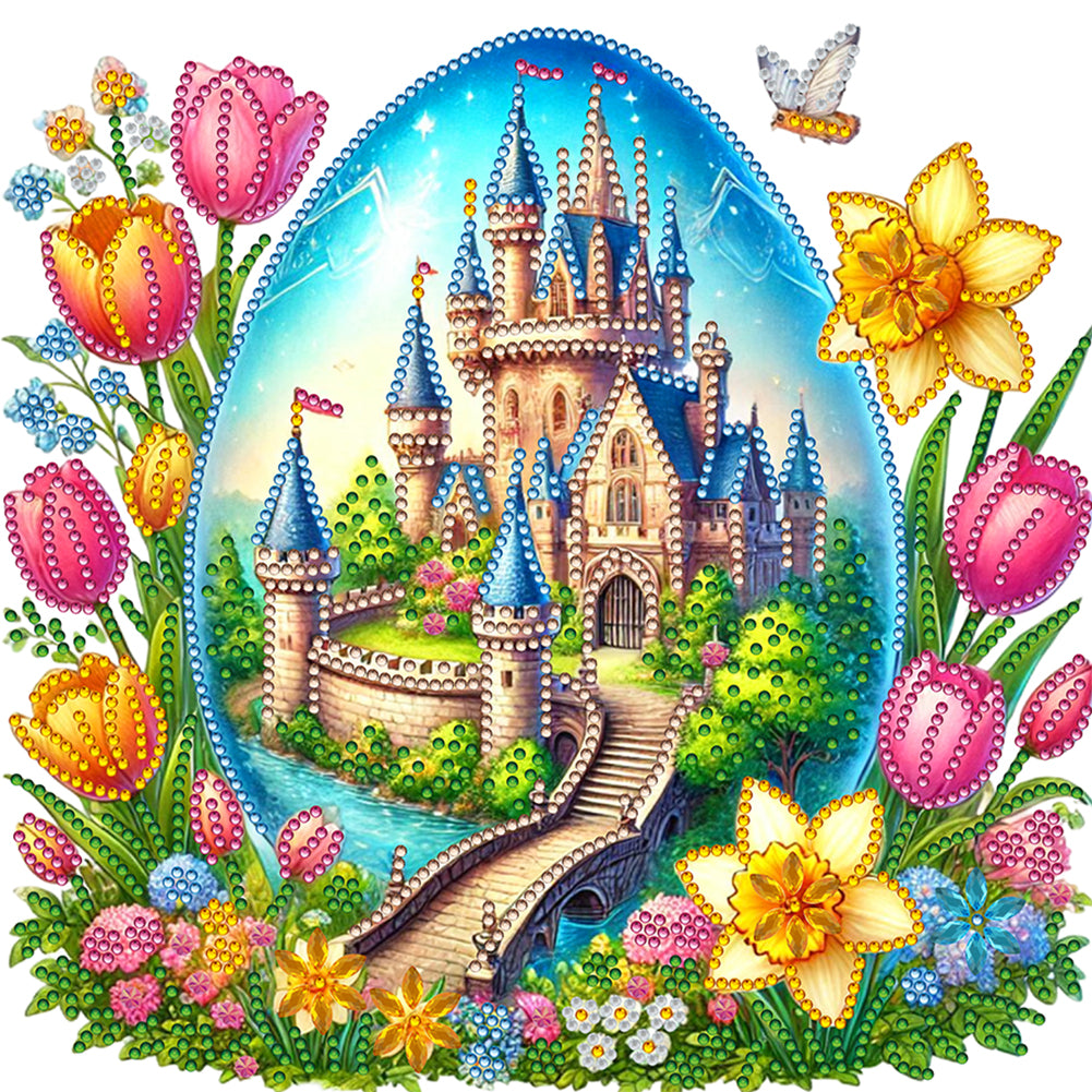 Easter Egg Castle - Special Shaped Drill Diamond Painting 30*30CM