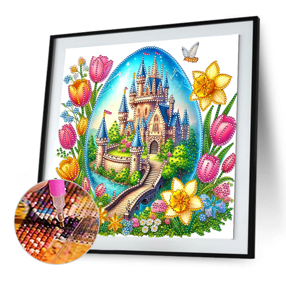 Easter Egg Castle - Special Shaped Drill Diamond Painting 30*30CM