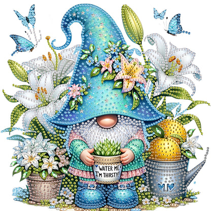 Lily And Gnome - Special Shaped Drill Diamond Painting 30*30CM