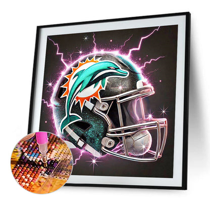 Miami Dolphins - Full Square Drill Diamond Painting 30*30CM