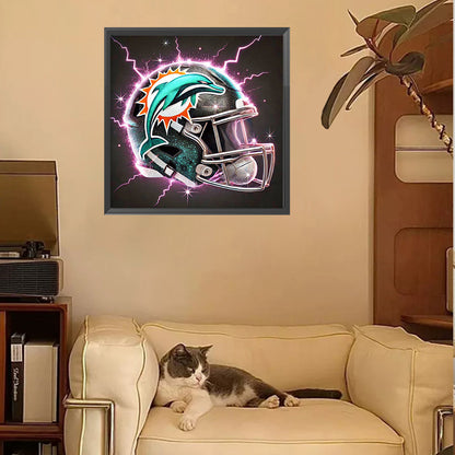 Miami Dolphins - Full Square Drill Diamond Painting 30*30CM