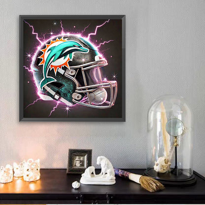Miami Dolphins - Full Square Drill Diamond Painting 30*30CM