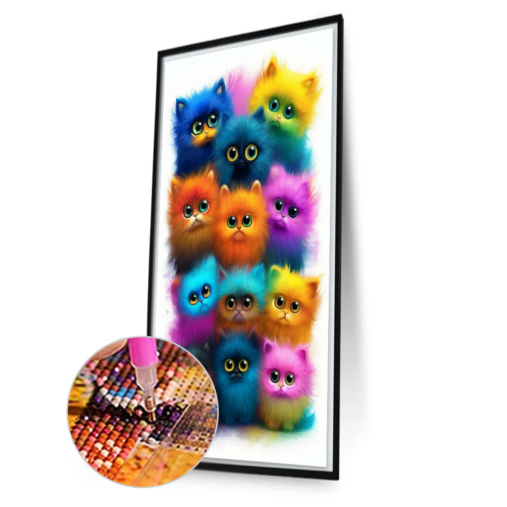 Cat - Full Round Drill Diamond Painting 40*70CM