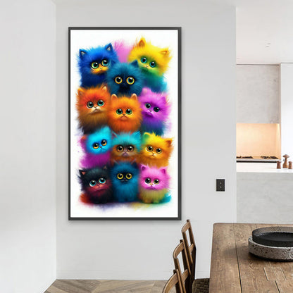 Cat - Full Round Drill Diamond Painting 40*70CM