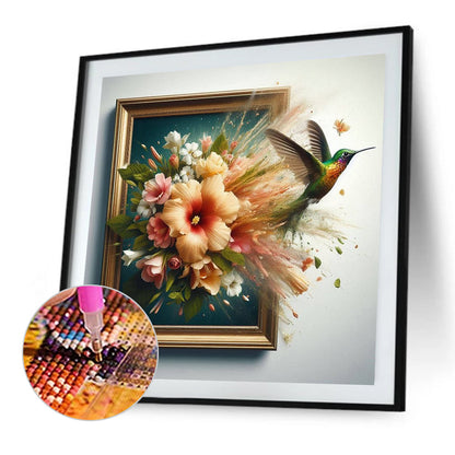 Hummingbird Escapes The Frame - Full Square Drill Diamond Painting 40*40CM