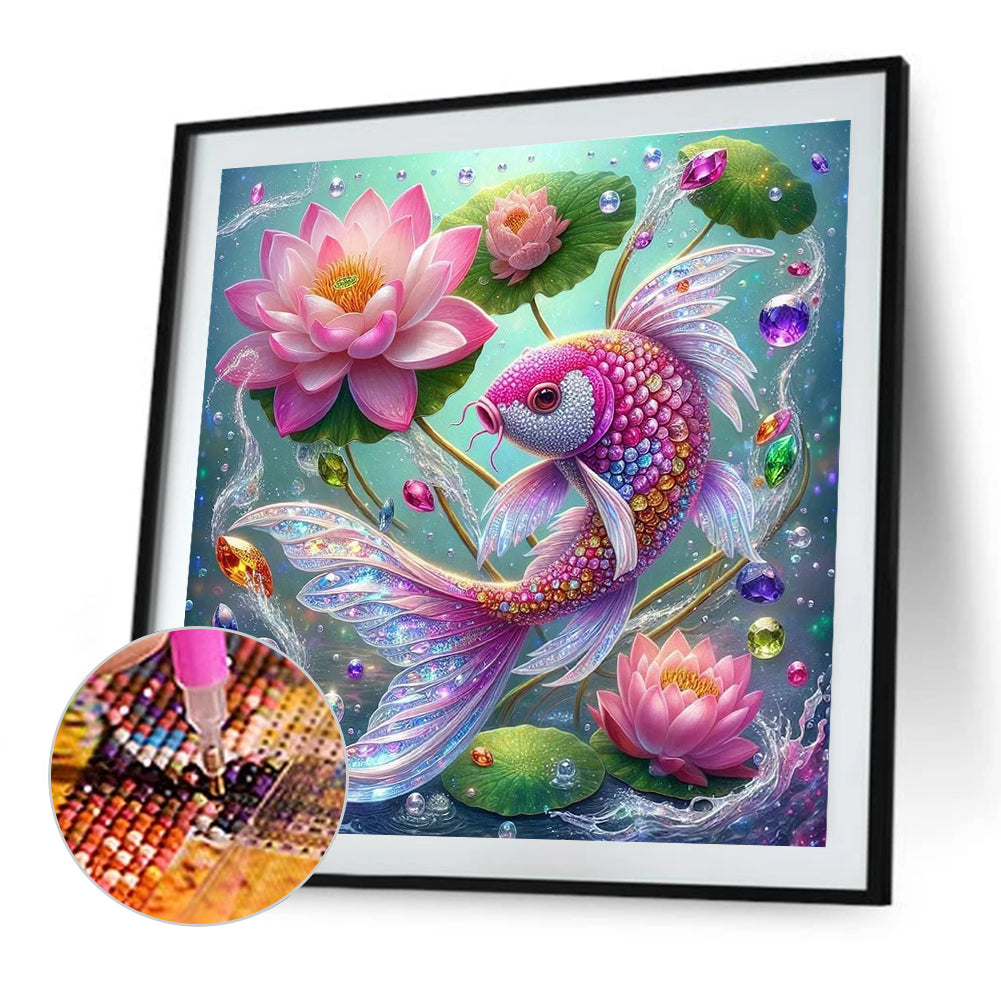 Lotus Koi - Full Round Drill Diamond Painting 30*30CM