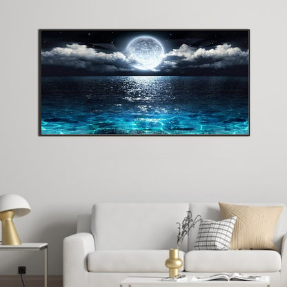 Sunrise At Sea At Night - Full Square Drill Diamond Painting 80*40CM