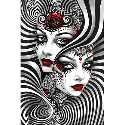 Ghost Woman - Full Round Drill Diamond Painting 40*60CM
