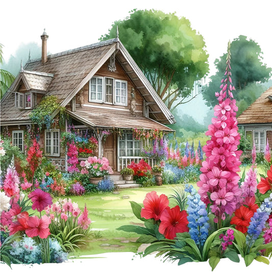 Garden Hut - Full Round Drill Diamond Painting 40*40CM