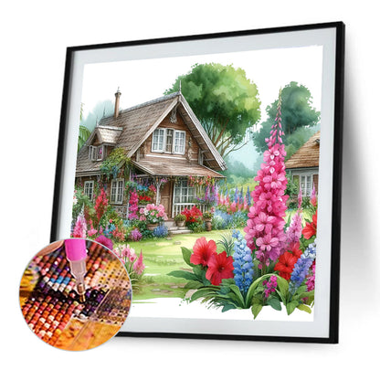 Garden Hut - Full Round Drill Diamond Painting 40*40CM