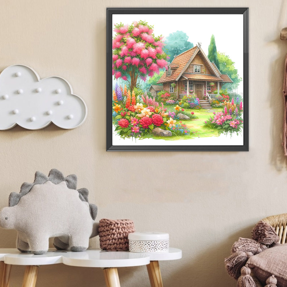Garden Hut - Full Round Drill Diamond Painting 40*40CM